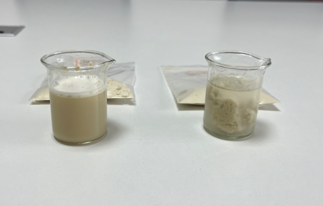 Solubility comparison between Hydrolyzed Wheat Protein and Vital Wheat Gluten